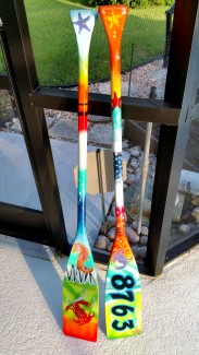 Boat Oars Airbrushed