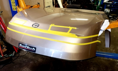 Race Car front end...simulated lights, grill & molding (Before)